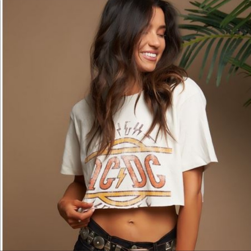 12th Tribe AC/DC vintage crop top